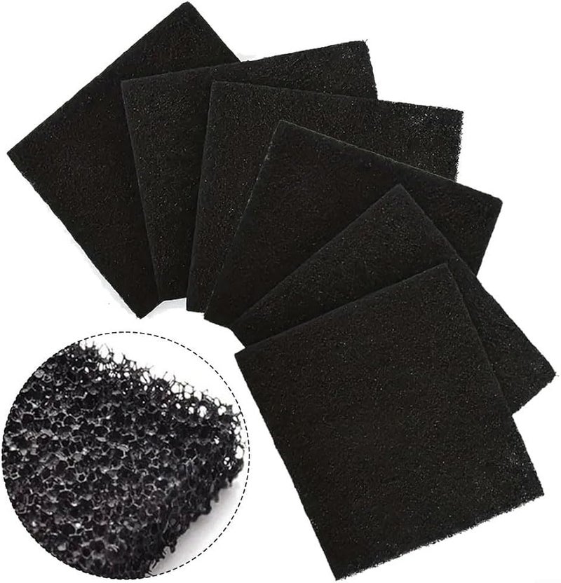 6 قطع من وسائد مرشح الكربون المنشط لصندوق فضلات القطط، أوراق استبدال لتنقية الهواء وامتصاص الروائح مقاس 6 × 6.5 بوصة - Image 4